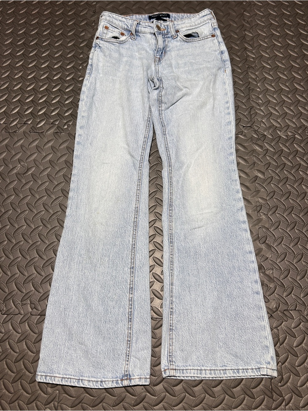 Aeropostale Women’s Light Blue Mid-Rise Flare Jeans